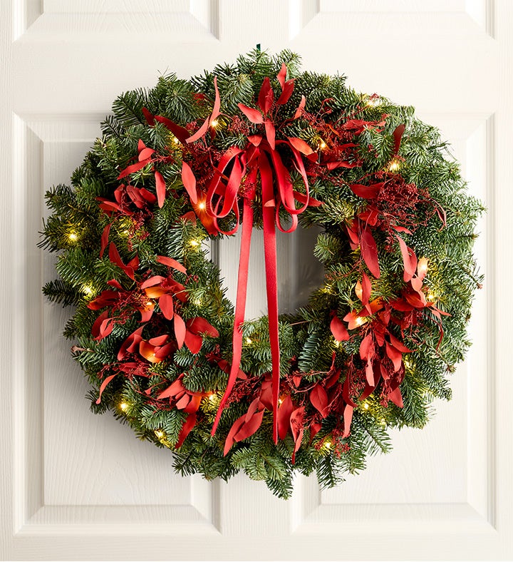 Fresh Evergreen Christmas Wreath-20"