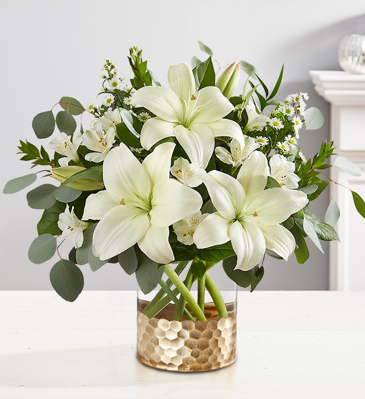 simple flower arrangements with lilies