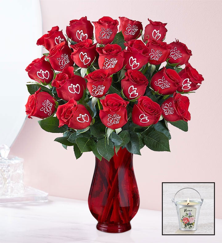 Conversation Roses™ I Love You + Free Candle