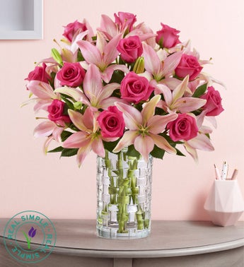Pink Rose  Lily Bouquet by Real Simple