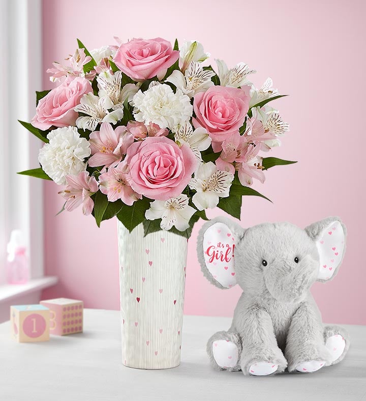 New baby girl sales flower arrangements