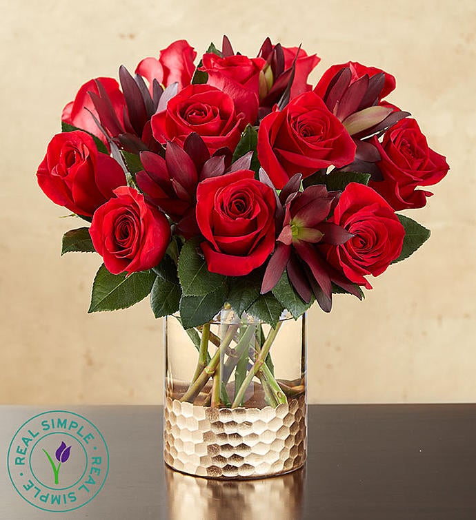 Crimson Rose Valentine's Day Bouquet by Real Simple®