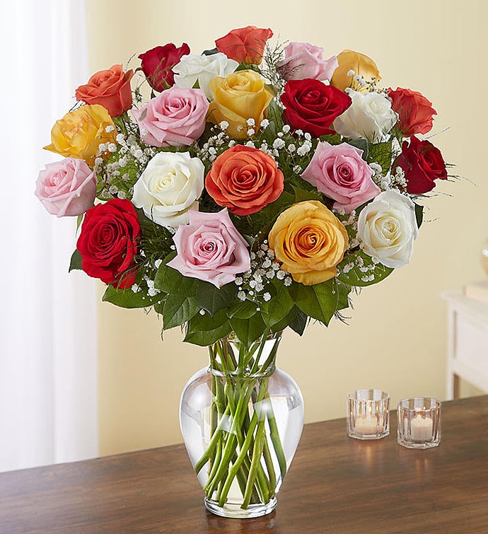 Rose Elegance Premium Long Stem Assorted Roses Flowers