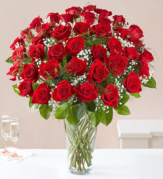 Red Rose Bouquet With Pearls