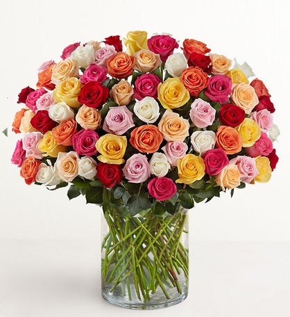 100 Premium Long Stem Assorted Roses