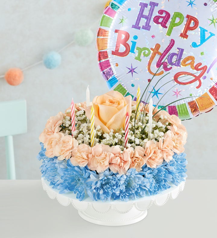 Birthday Wishes Flower Cake™ Coastal 166259