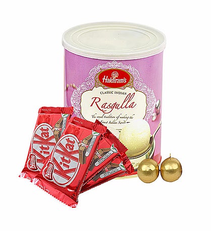 Rasgulla, Kitkat & Candles