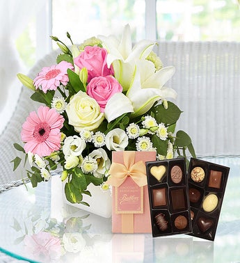 Pink Pure Bliss Flowers  Chocolates