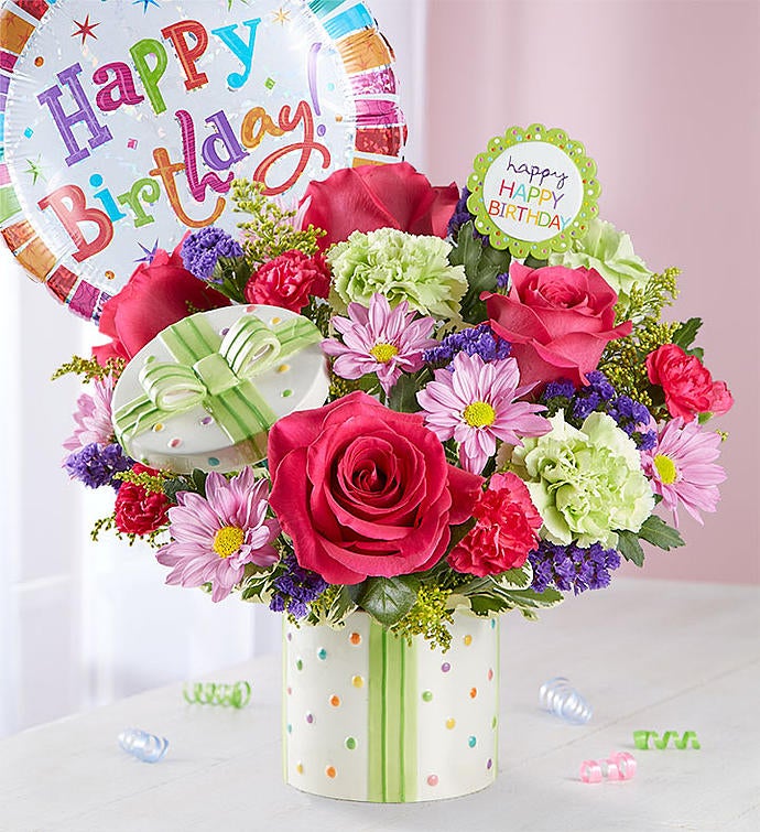 Happy Birthday Present Bouquet | 1800Flowers.com - 167382
