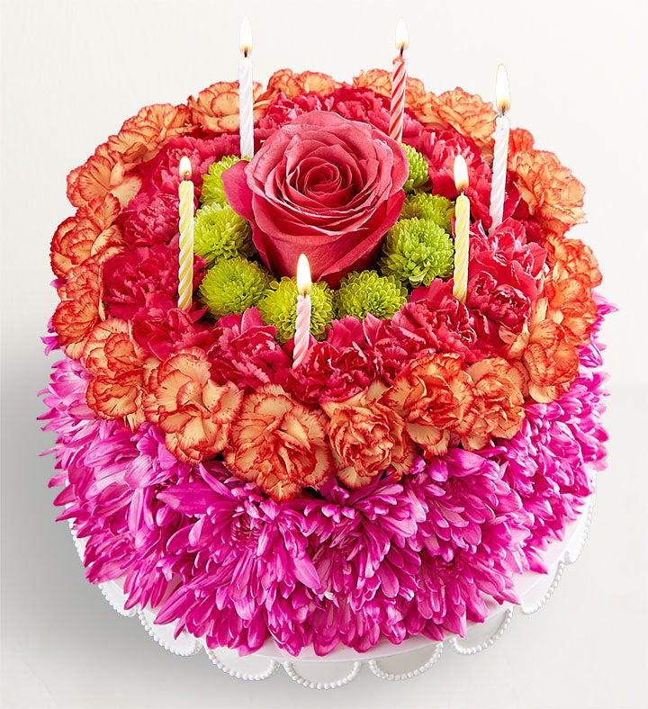 Birthday Wishes Flower Cake® Vibrant