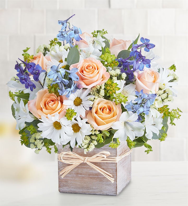 Medium Blue With Love Butterflies Flowers Gift Bag Birthday Anniversary Wedding 
