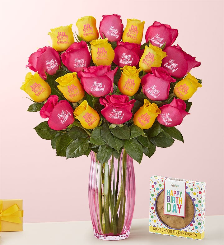 Conversation Roses Happy Birthday from 1-800-FLOWERS.COM