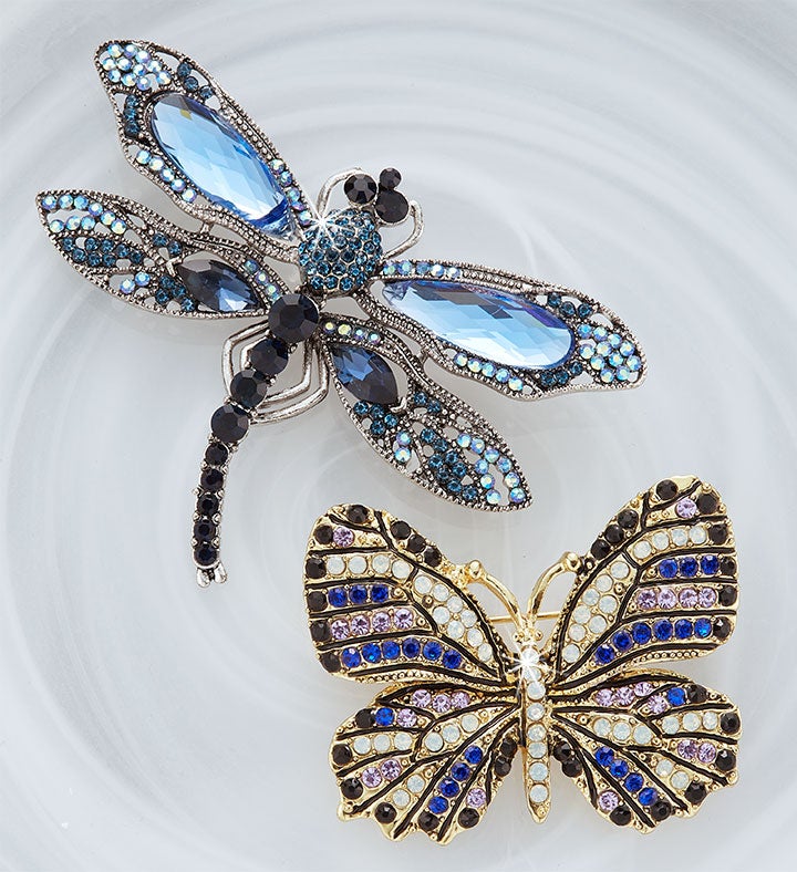 Jeweled Butterfly and Dragonfly Pin | 1800flowers.com