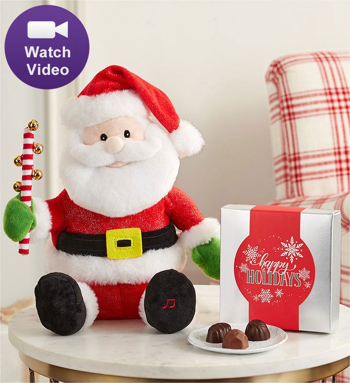 Animated Jingle Bells Santa with Cookies