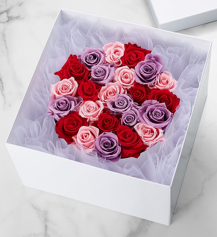 Magnificent Roses® Preserved Romantic Medley