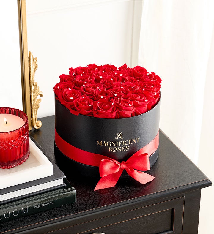 Magnificent Roses® Preserved Sparkle Red Roses