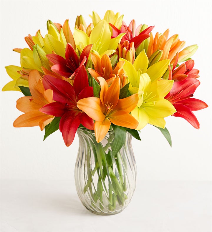 Autumn Lily Bouquet 1800flowers Com
