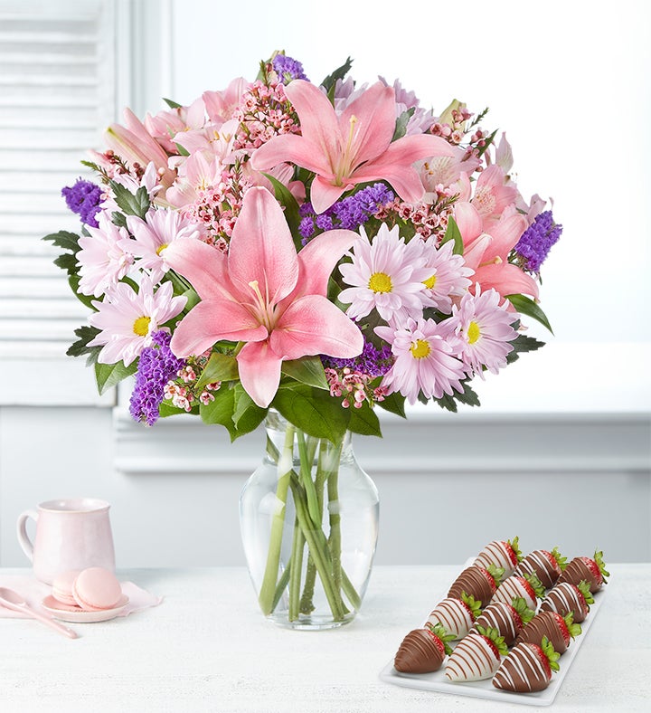 Floral Treasures™ Bouquet with Strawberries