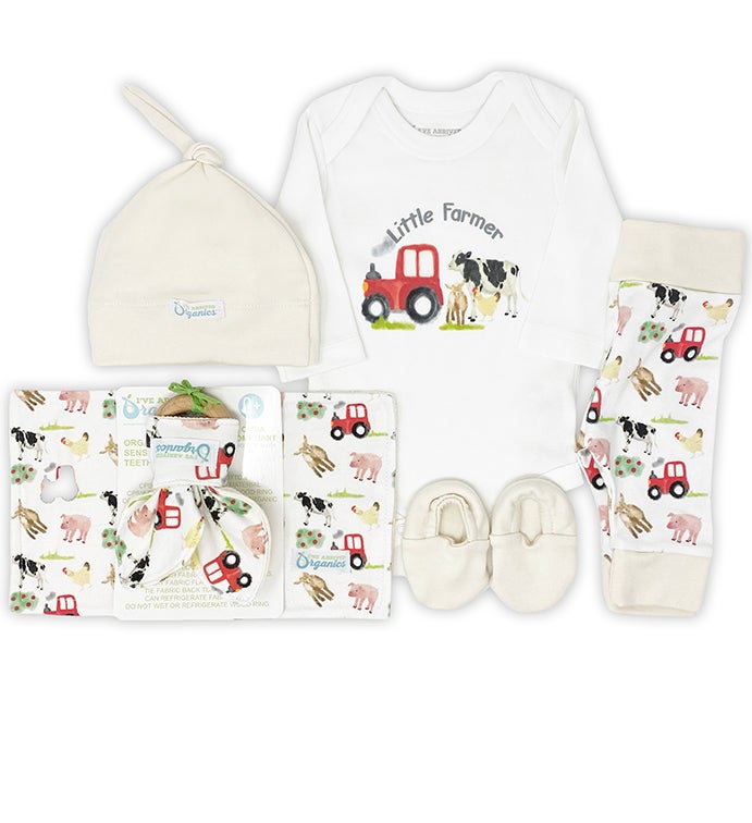 Personalized I've Arrived Organics Baby Gift Crate