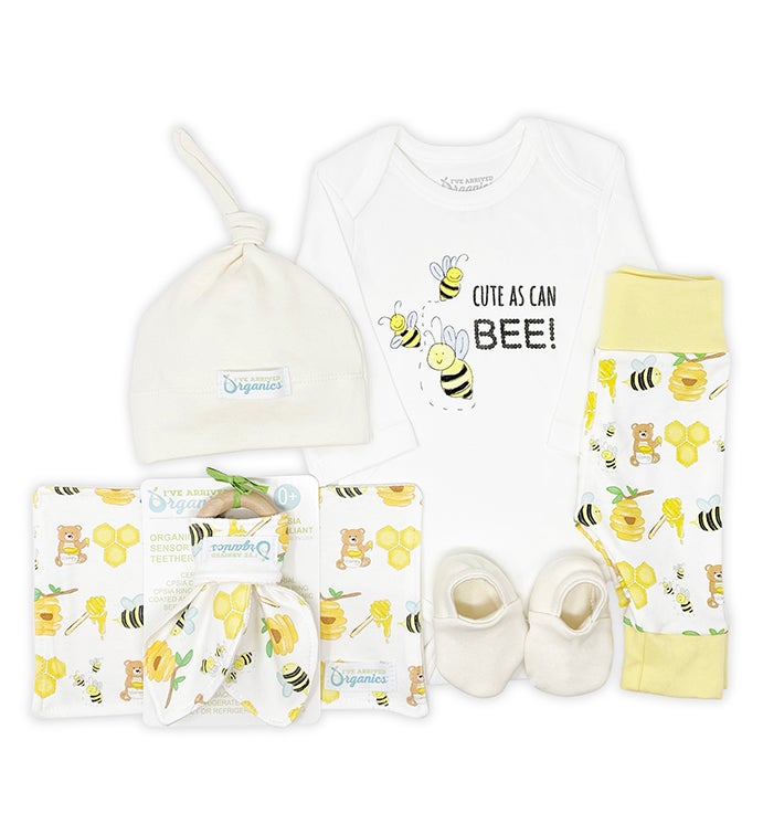 Personalized I've Arrived Organics Baby Gift Crate