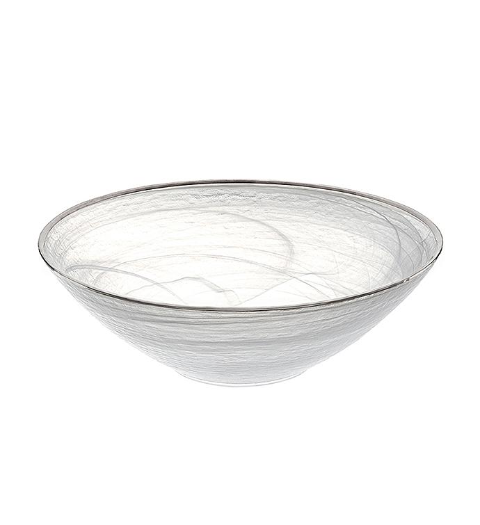 White Silver Alabaster Bowl