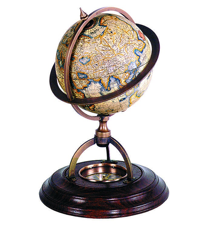 Terrestrial Globe With Compass