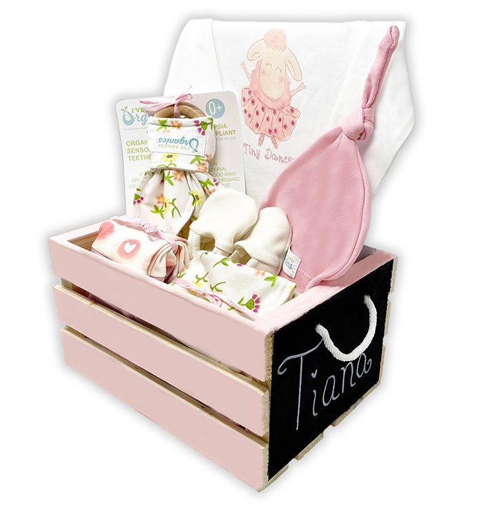 Baby Girl Gift Basket Ballerina Lamb