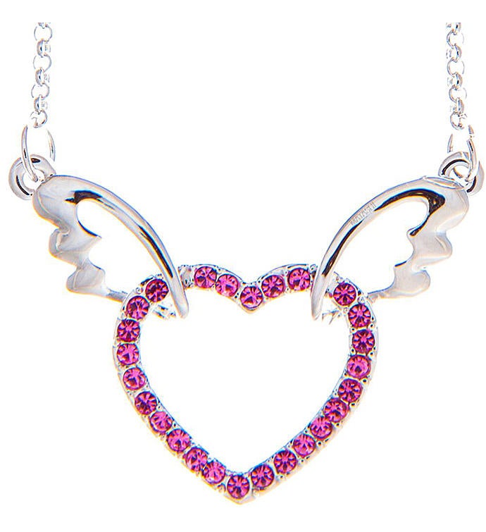 Winged Heart Design Necklace with Extendable Chain