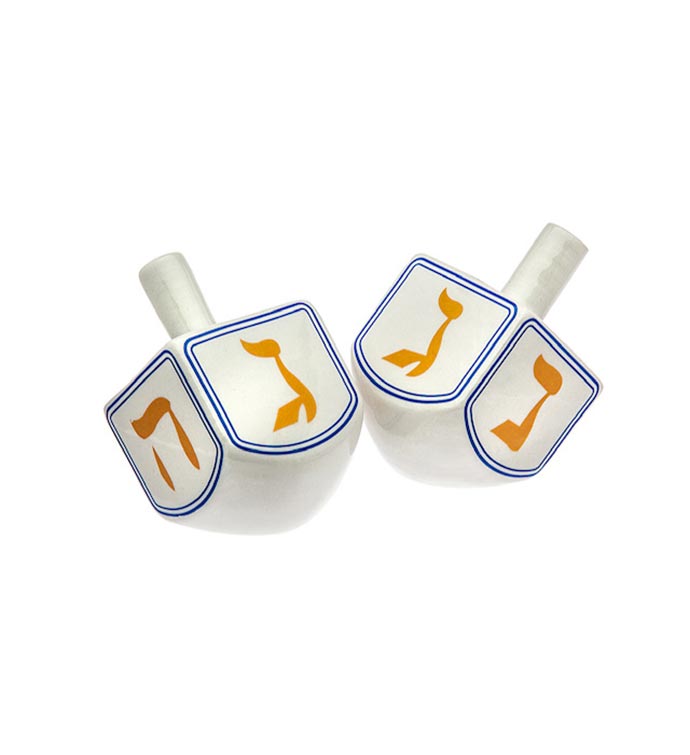 Hanukkah Dreidal Salt & Pepper Shaker Set