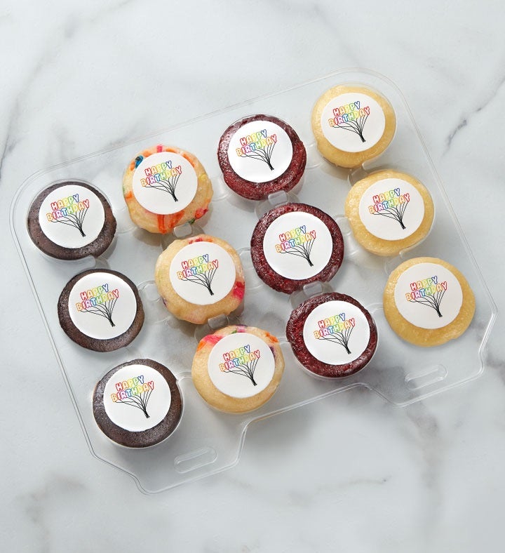 12 24 Mini Birthday Cupcakes