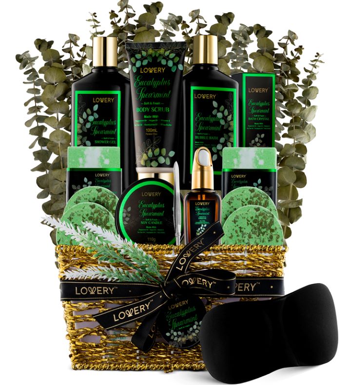 Eucalyptus Spearmint Home Spa Basket Set