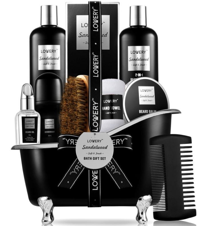 Luxury Beard Grooming Kit For Men, Sandalwood Set