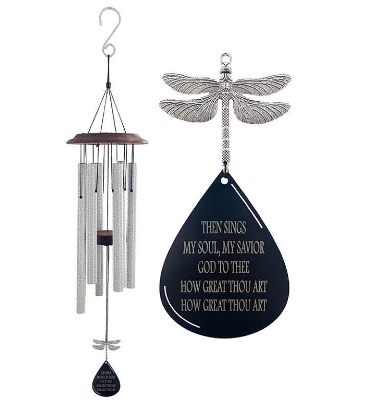 Memorial "How Great Thou Art" Dragonfly Wind Chime