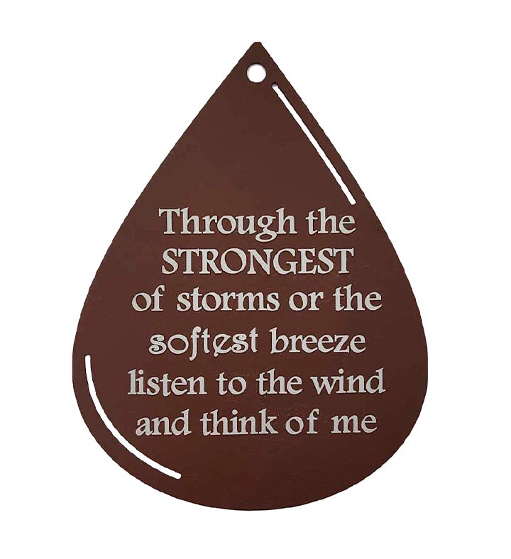 Memorial Copper Teardrop Beaded Wind Chime