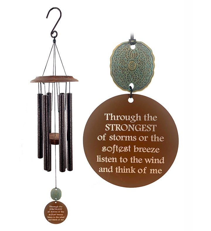 Memorial Copper Wind Chime "Think Of Me"