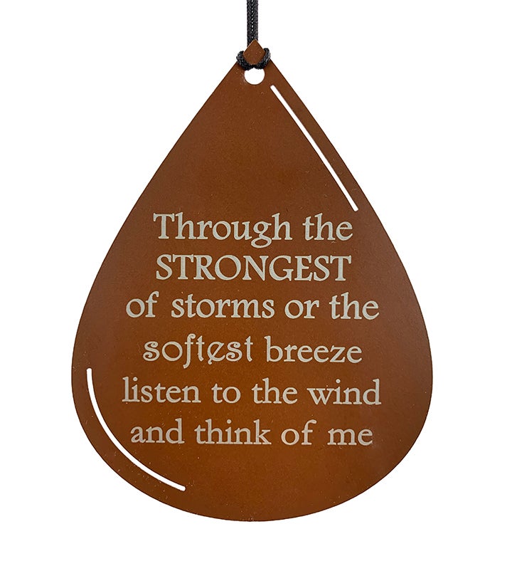 Remembrance Copper Teardrop Wind Chime Sympathy Gift