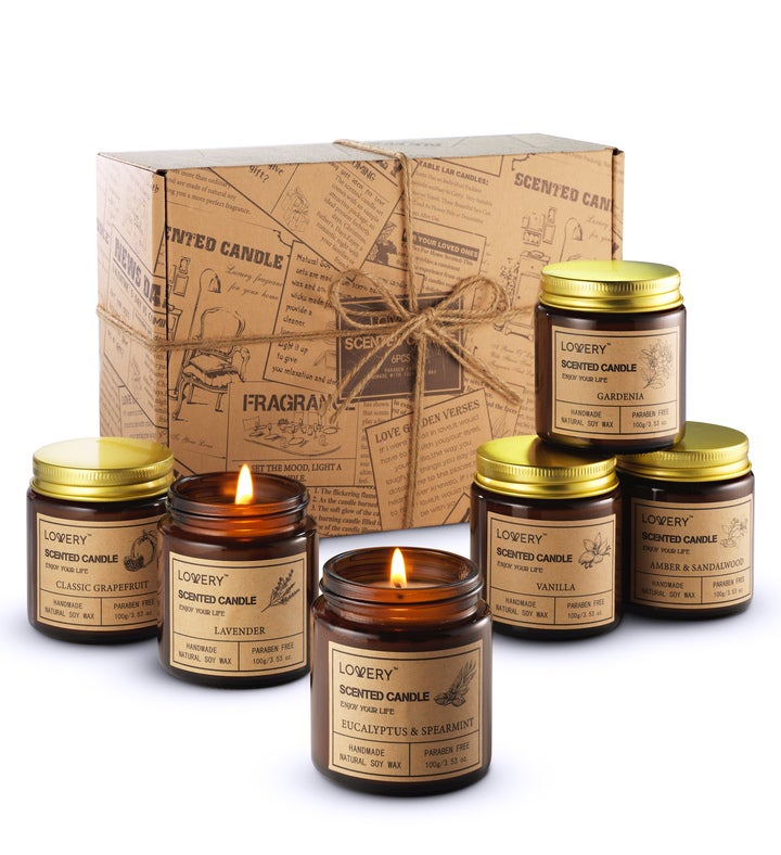 6pc Scented Candle Gift Set   Luxury Aromatherapy
