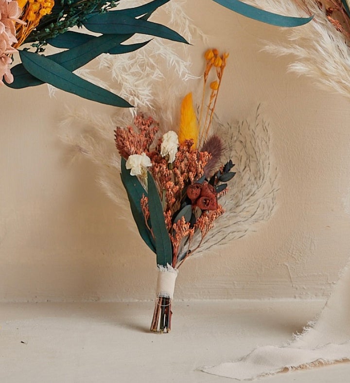 Terracotta Dried Flower Boutonnière