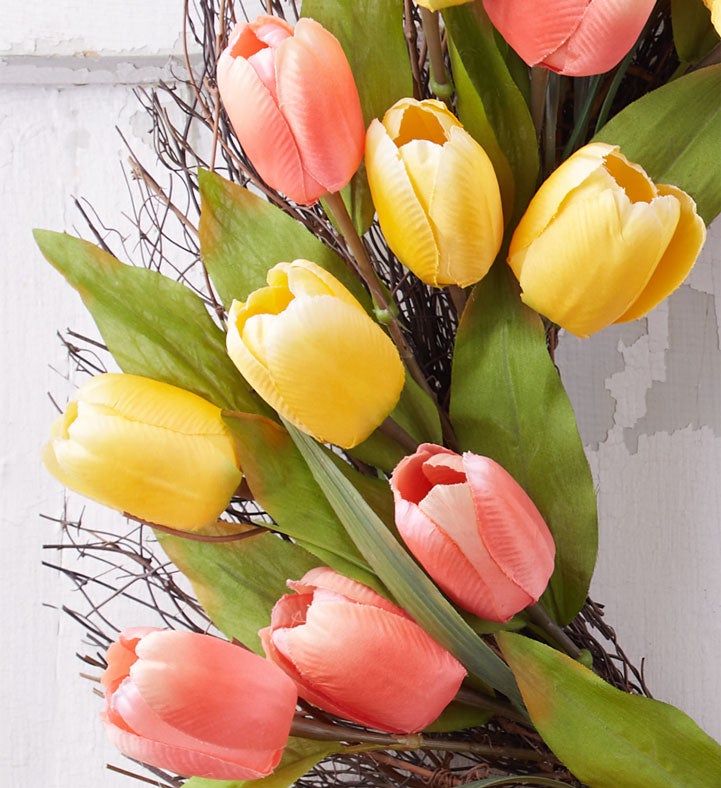 Spring Tulip Wreath - 24"