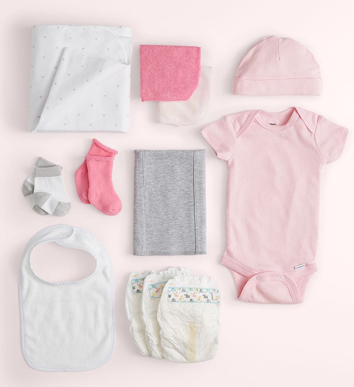 Baby Blossom® Layette Bouquets - Pink, Blue, or Yellow