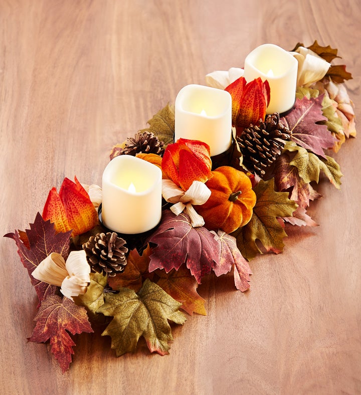 Velvet Pumpkin Centerpiece