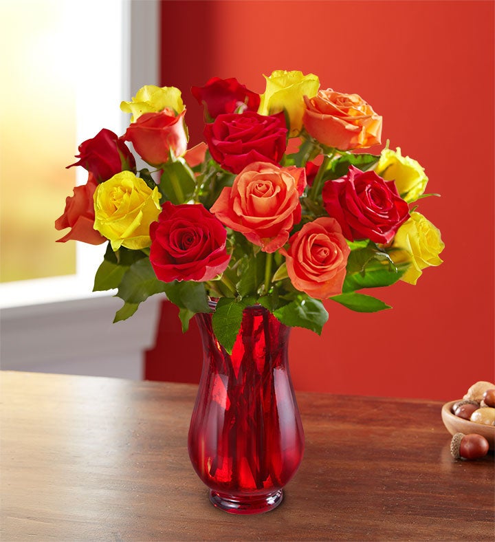 Assorted Fall Roses, 18 Stems