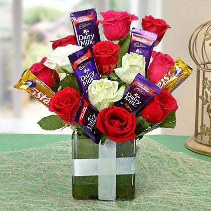 Roses and chocolates
