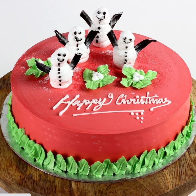 Decorated Snowman Chocolate Cake