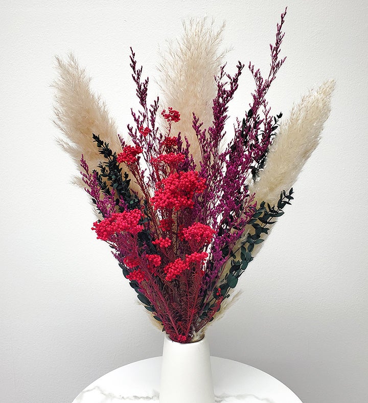 The Berrymore Dried Floral Bouquet with Vase