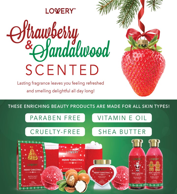 Strawberry Sandalwood Merry Christmas Gift