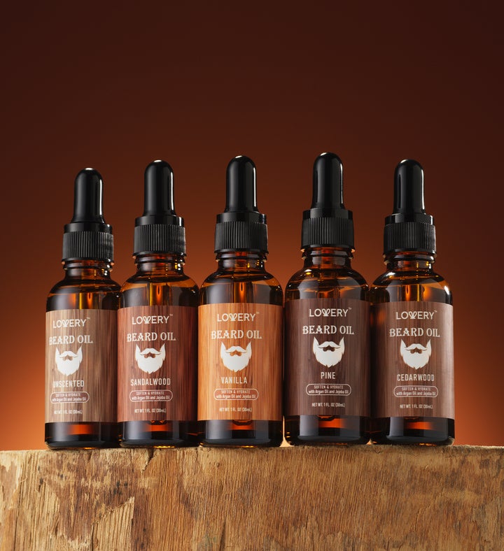 Mens Beard Oil Gift Set - 5Pc Argan and Jojoba