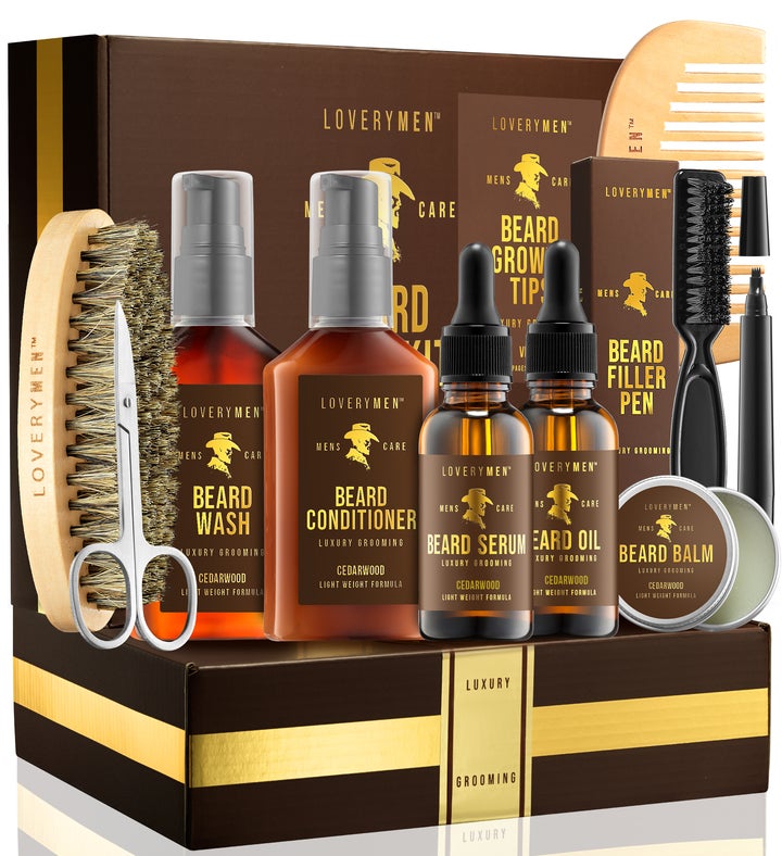 Beard Care Kit   12pc Mens Grooming Gift Set
