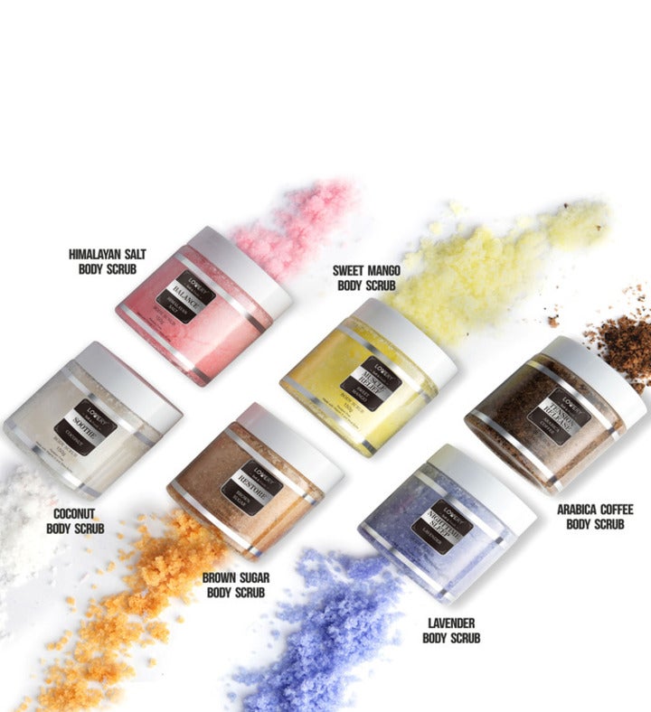 Marble Body Scrub Gift Box, 6 Scented Scrubs