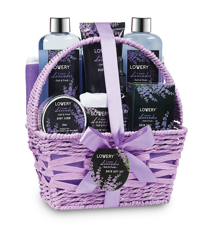 Lavender And Jasmine Spa Bath Gift Set   9pc